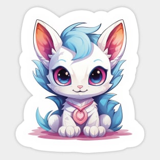 Charming Anime Kitten Sticker